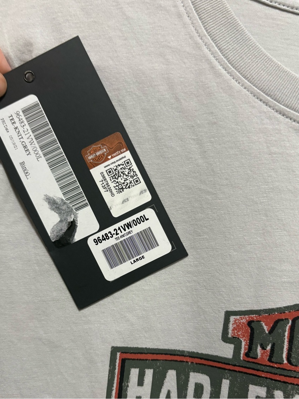 NWT Harley-Davidson Gray Logo Graphic Tee Shirt Women’s Crew Neck Biker Cotton - Picture 8 of 14